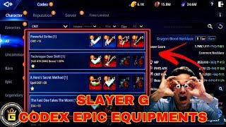 MIR4- SLAYER G CODEX TIME FOR EPIC EQUIPMENTS | THE KUYA OF PHA IS GETTING MORE STRONGER NOW