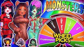 WHEEL Picks What MONSTER I Be In DRESS TO IMPRESS! *Halloween Challenge* | ROBLOX