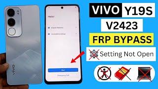 Vivo Y19s Frp Bypass Android 14 | Setting Not Open | Vivo Y19s Google Account Unlock Without Pc 2025