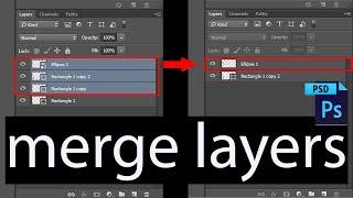 how to merge layers in Photoshop