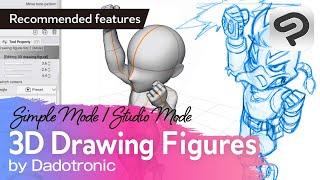 Vary your poses with 3D drawing figures with Dadotronic | Clip Studio Paint Recommended Feature