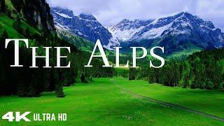 FLYING OVER THE ALPS - Relaxing music along with beautiful nature videos (4K Video Ultra HD)