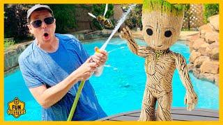 Guardians of the Galaxy 3 Groot Dances with FunQuester Aaron!