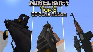 Top 3 - 3d Guns Addon MCPE 1.19-1.20 (2023)