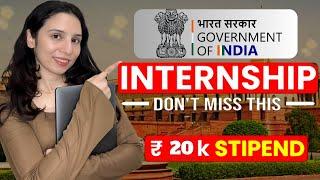 EARN RS.20,000/Month from Government of India Internship  PAID Internship for Students 2024