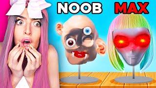 Noob vs MAX LEVEL in Funny SCULPT PEOPLE App Game!