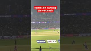 Karun Nair stunning six to Bumrah. #highlights #jaspritbumrah #cricket #t20 #ipl2025 #six
