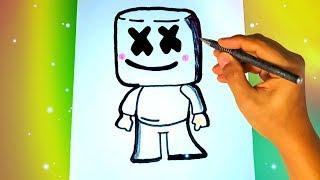 Как нарисовать Маршмэллоу? How to draw Dj Marshmallow