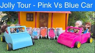 Jolly Tour - Pink Vs Blue Car  | Chutti Bommma | Naughty Roja | Classic Mini Food