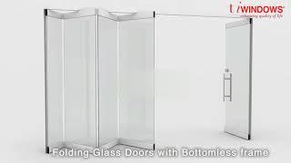 Sliding & Folding Glass Doors - Frameless Bottomless Top Hung Stacking Glass Doors