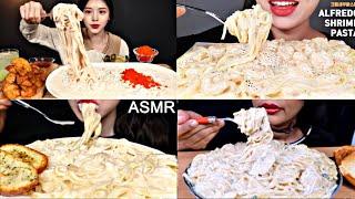 CHEESY CREAMY PASTA EATING COMPLITONPASTA EATING ASMR MUKBANG | ASMR COMPLITION |