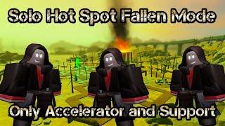 Only Accelerator and Support Hot Spot Insane Solo Triumph Fallen Mode Roblox Tower Defense Simulator