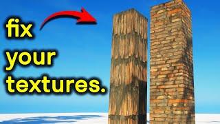 the fastest way to fix a stretched texture in unreal engine.