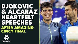 Heartfelt Speeches: Djokovic and Alcaraz Laugh and Cry After Epic Cincinnati Final