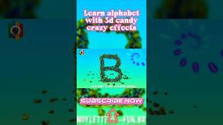 Learn alphabet B 3D candy effect #shortsfeed #shorts #logo #viralshorts