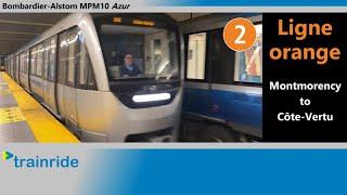 TrainRide: STM (Métro) - 🟠 Orange Line / 2 Line (Montmorency to Côte-Vertu)