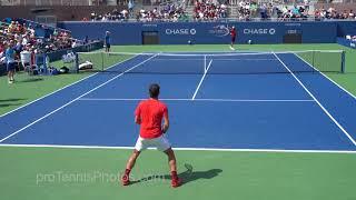 Federer v McDonald, 2017 US Open practice, 4K