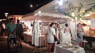 Biarritz Night Market of Creators 2022 – Is it worth going? Walk through / Street Walk, France 2022