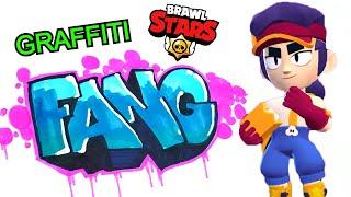 ГРАФФИТИ - FANG - BRAWL STARS - ФЭНГ !!! КАК НАРИСОВАТЬ? !!! урок граффити graffiti logo