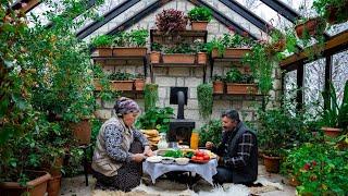 TRADITIONAL AZERBAIJANI BREAKFAST - Tandoori Bread and Eggs