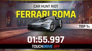 Asphalt 9 Car Hunt Riot - FERRARI ROMA - 01.55.997 - Top 1% Manual Drive Lap by Ł_SWEN