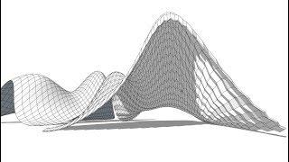 3D modeling a folded structure organic form using Sketchup