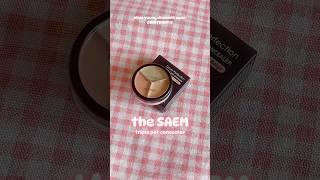 the SAEM .*･ﾟtriple pot concealer 01 #thesaem #concealer #colorcorrector #kbeauty #makeup #shorts