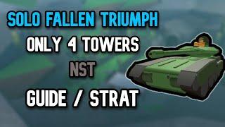 How to Triumph Solo Fallen with Only 4 Towers - Tower Defense simulator | TDS