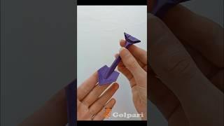 How to make origami Shovel | Golpari #diy #origami #papercraft #craft #shovel #garden #gardening