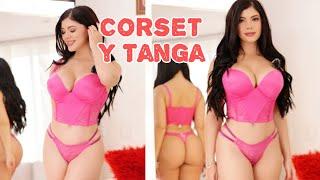 Probándome un conjunto de corset y Tanga | Marta María Santos