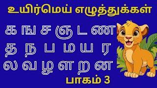 உயிர்மெய் எழுத்துக்கள் பாகம் 3 / uyirmei ezhthukkal part 3 / க ங ச ஞ ட ண த ந ப ம ய ர ல வ ழ ள ற ன.