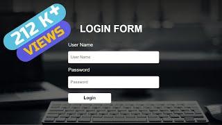 How to Create Simple Login Form using only HTML and CSS || Sign In Page Design Tutorial