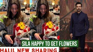 Sila Turkoglu Happy to Get Flowers !Halil Ibrahim Ceyhan New Sharing