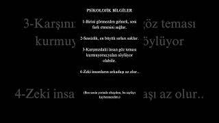 PSİKOLOJİK BİLGİLER