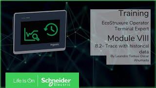 Training EcoStruxure Operator Terminal Expert - M8.2 Trend Graph showing historical data