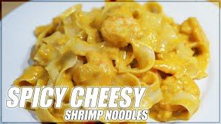 Spicy CHEESY Shrimp Noodles | Snackin' With Super