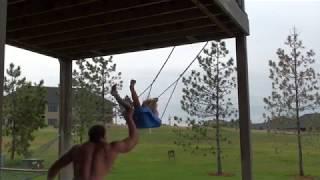 Cutest Little Girl on Swing Swinging WAY Too High!!!!