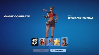 Unlock NOW Dynamo TnTina BATTLE PASS Skin In Fortnite, Here's How!!