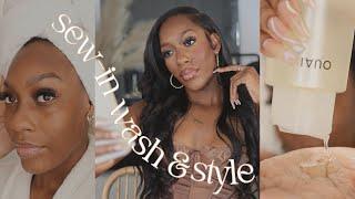 Get Ready With Me: Wash and Style My Sew-in