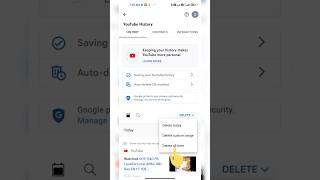 Delete Search history all time in YouTube || delete Search history on youtube #shorts 