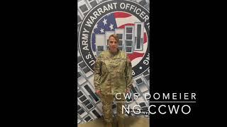 U.S. Army Warrant Officer Recruiting Spotlight - CW5 Domeier - 7th CCWO of the Army National Guard