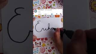 Amazing Subscriber Suggest to write their name: Calligraphy Art Writing #Shorts #ArtShorts #Ad