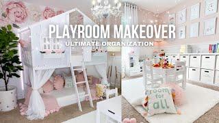 ULTIMATE PLAYROOM MAKEOVER | Satisfying Clean and Playroom Restock Organizing on A Budget