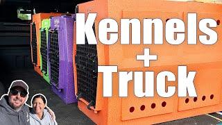 Dog Kennels in Truck Bed #doglife #rvlife #dogpileventures