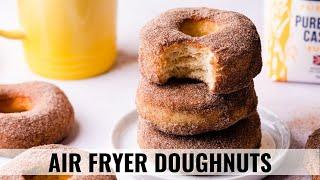 Soft and fluffy air fryer doughnuts!