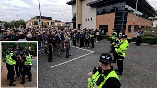 Immigration Protest In Cheadle, Manchester.