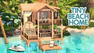 TINY MODERN BEACH HOUSE  The Sims 4 Speed Build (no commentary) | No CC