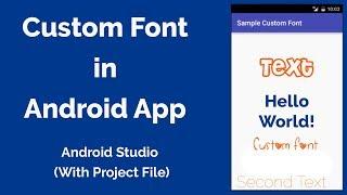 Apply custom font to view widgets, menu, toolbar and inline icons to menu - Android studio