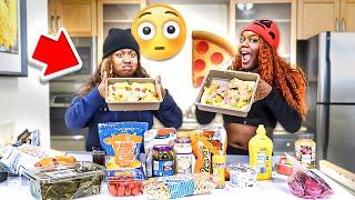 YES OR NO PIZZA CHALLENGE WITH NIYAH AND LEYLAH| Vlogmas Day 2