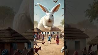 The rabbit caught in village then his friend save him | shorts | ytshorts | #ai #shorts#ytshorts